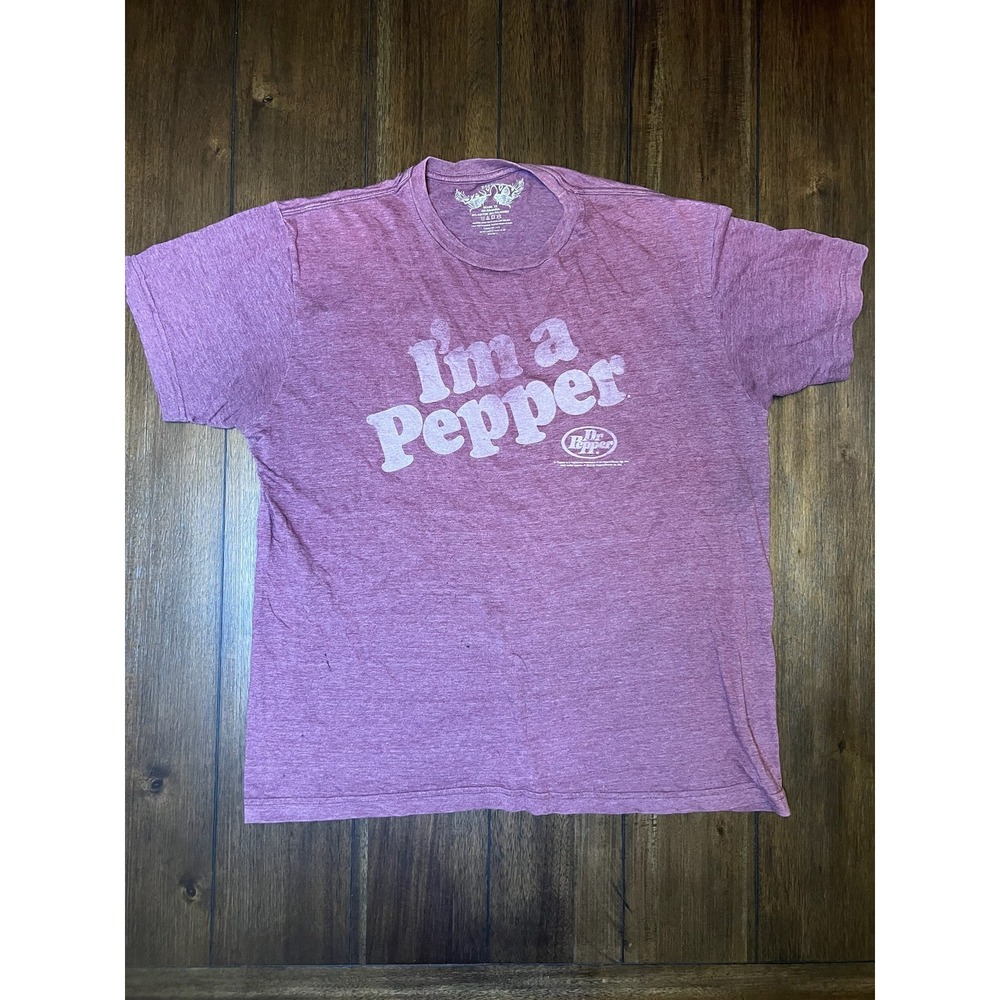 Vintage Savage I'm a Pepper Dr Pepper Graphic‎ T Shirt Purple XLarge